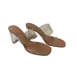 Vinyl Sandal with Methacrylate Heel